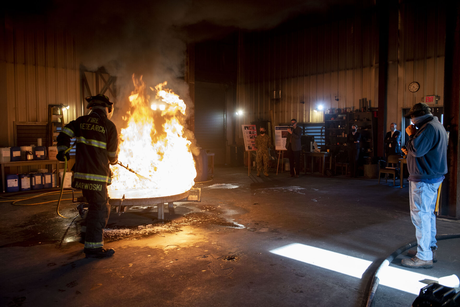 Fire foam test